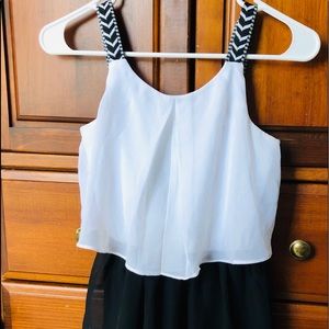 black and white dress